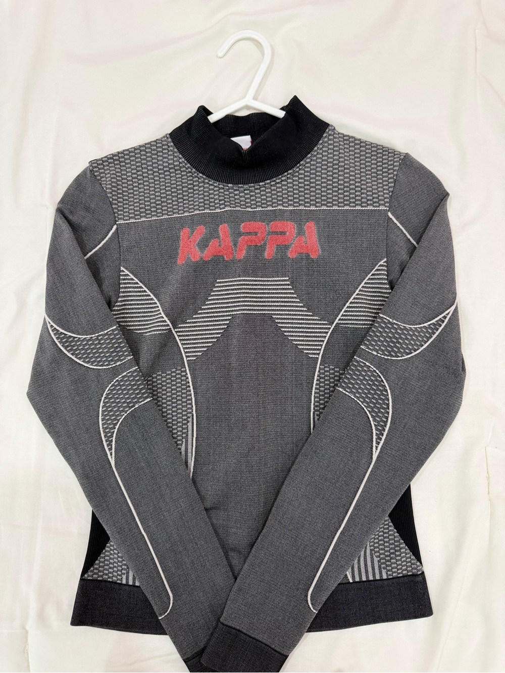 Kappa Charcoal Turtleneck Sweater with Red Logo